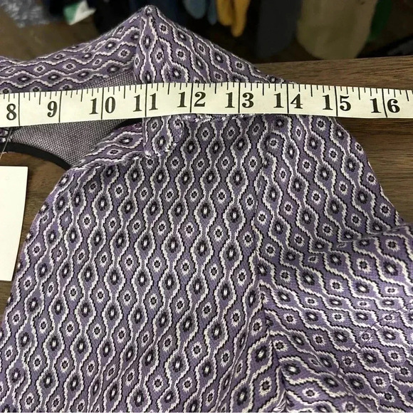 🌟Zara Lilac Geometric Print Open Back Bodysuit Size  XS NWOT - Picture 7 of 11